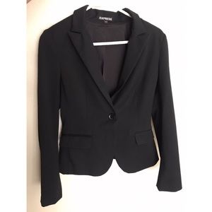 Express One Button Black Blazer